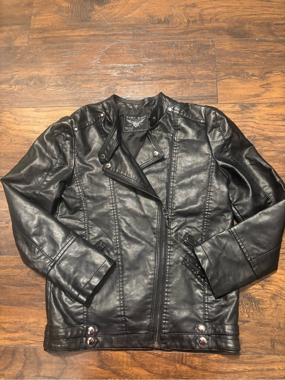 Zarv Kids Faux Leather Moto Jacket - Women's
